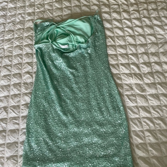 Susana Monaco blue mermaid sequin slip mini dress - Picture 6 of 11